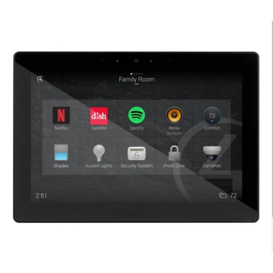 Control4® T4 Series In-Wall AC Touchscreen - 8" | Black